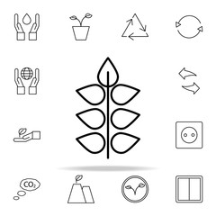 Aufkleber - Plant outline icon. Ecology icons universal set for web and mobile