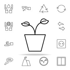 Aufkleber - Sprout outline icon. Ecology icons universal set for web and mobile