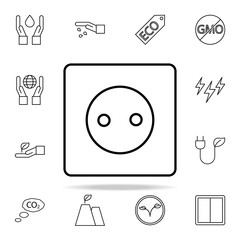 Aufkleber - Socket outline icon. Ecology icons universal set for web and mobile