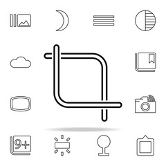 Poster - Crop sign icon. Image icons universal set for web and mobile
