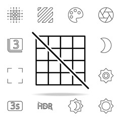 Aufkleber - Grid off sign icon. Image icons universal set for web and mobile