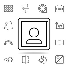 Aufkleber - Camera front sign icon. Image icons universal set for web and mobile