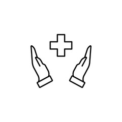 Poster - care health icon. Element of medicine for mobile concept and web apps icon. Thin line icon for website design and development, app development. Premium icon