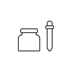 Poster - pipette icon. Element of medicine for mobile concept and web apps icon. Thin line icon for website design and development, app development. Premium icon