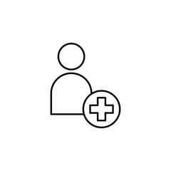 Poster - user medicine icon. Element of medicine for mobile concept and web apps icon. Thin line icon for website design and development, app development. Premium icon