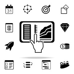 Poster - dashboard icon. Software development icons universal set for web and mobile