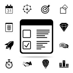 Poster - task list icon. Software development icons universal set for web and mobile