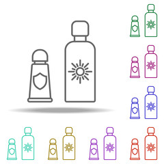 Poster - suntan cream dusk icon. Elements of Summer holiday & Travel in multi color style icons. Simple icon for websites, web design, mobile app, info graphics