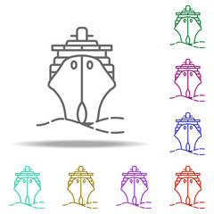 Poster - liner dusk icon. Elements of Summer holiday & Travel in multi color style icons. Simple icon for websites, web design, mobile app, info graphics