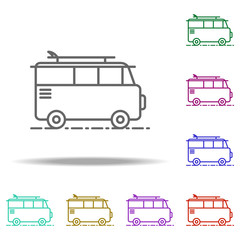 Poster - tourist van dusk icon. Elements of Summer holiday & Travel in multi color style icons. Simple icon for websites, web design, mobile app, info graphics