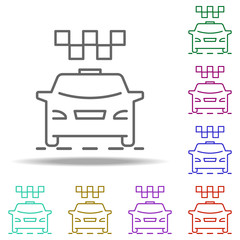 Poster - Taxi dusk icon. Elements of Summer holiday & Travel in multi color style icons. Simple icon for websites, web design, mobile app, info graphics
