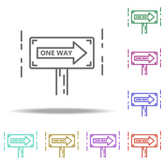 Poster - road sign dusk icon. Elements of Summer holiday & Travel in multi color style icons. Simple icon for websites, web design, mobile app, info graphics