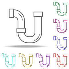 Poster - water pipes outline icon. Elements of Construction in multi color style icons. Simple icon for websites, web design, mobile app, info graphics