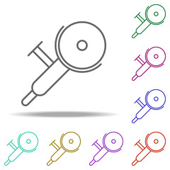 Poster - angle grinder outline icon. Elements of Construction in multi color style icons. Simple icon for websites, web design, mobile app, info graphics