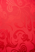 Big Red Vintage Pattern Jacquard Fabric Background Material