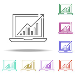 Poster - growth traffic  line icon. Elements of SEO & WEB OPTIMIZATION in multi color style icons. Simple icon for websites, web design, mobile app, info graphics