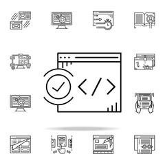 Poster - web validation icon. Web development icons universal set for web and mobile