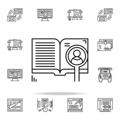 Poster - case study icon. Web development icons universal set for web and mobile
