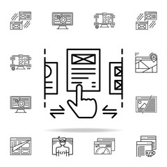 Poster - ux design icon. Web development icons universal set for web and mobile