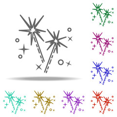 Poster - Bengal lights dusk icon. Elements of Birthday in multi color style icons. Simple icon for websites, web design, mobile app, info graphics