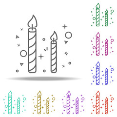 Poster - candles dusk icon. Elements of Birthday in multi color style icons. Simple icon for websites, web design, mobile app, info graphics