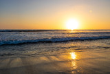 Fototapeta  - California ocean sunset from Santa Monica beach