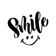 smile - hand drawn lettering
