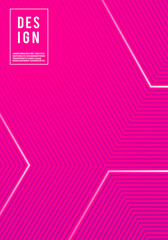 Aufkleber - Vector illustration of bright color abstract pattern background poster template with line gradient texture for minimal dynamic cover design.  