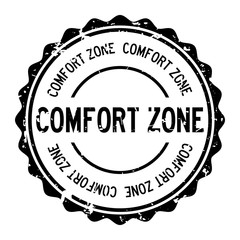 Canvas Print - Grunge black comfort zone word round rubber seal stamp on white background