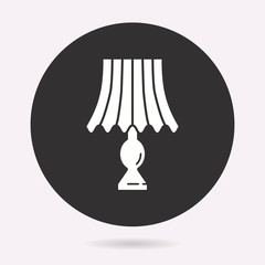 Sticker - Lighting - vector icon. Illustration isolated. Simple pictogram.