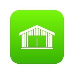 Poster - Garage icon digital green for any design isolated on white vector illustration