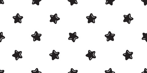 Wall Mural - Star seamless pattern vector Christmas scarf isolated cartoon illustration tile background white