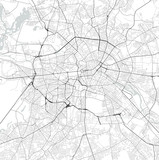 Fototapeta Mapy - Vector city map of Berlin in black and white