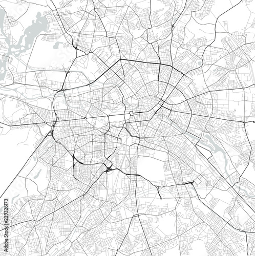Fototapeta Berlin  wektor-mapa-miasta-berlina-w-czerni-i-bieli