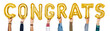 © Rawpixel.com - Yellow gold alphabet balloons forming the word congrats
