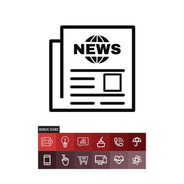 Newspaper vector icon