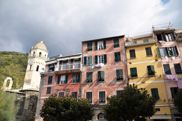 Wall Mural - The square and the church of Vernazza - Liguria - Italy