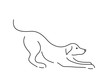 Dog line art logo
