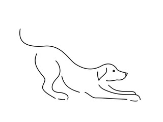 Dog line art logo