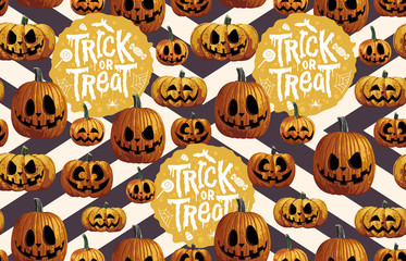 Wall Mural - Halloween Seamless Pattern. Digital design elements for Halloween. Perfect for decoration, wrapping papers, greeting cards, web page background and other print projects.