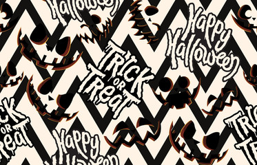 Wall Mural - Halloween Seamless Pattern. Digital design elements for Halloween. Perfect for decoration, wrapping papers, greeting cards, web page background and other print projects.