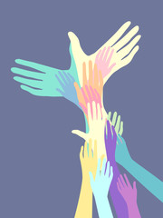 Wall Mural - Hands Dove Peace Illustration