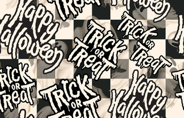 Wall Mural - Halloween seamless pattern. Digital design elements for Halloween. Perfect for decoration, wrapping papers, greeting cards, web page background and other print projects.