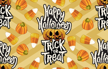 Wall Mural - Halloween seamless pattern. Digital design elements for Halloween. Perfect for decoration, wrapping papers, greeting cards, web page background and other print projects.
