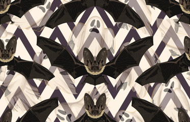 Wall Mural - Halloween seamless pattern. Digital design elements for Halloween. Perfect for decoration, wrapping papers, greeting cards, web page background and other print projects.
