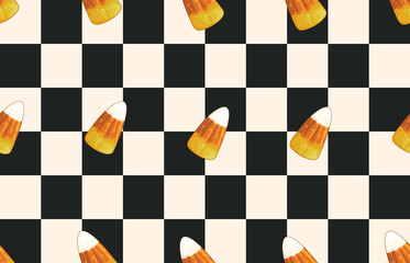 Wall Mural - Halloween seamless pattern. Digital design elements for Halloween. Perfect for decoration, wrapping papers, greeting cards, web page background and other print projects.