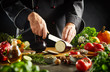 © exclusive-design - Chef preparing healthy vegetarian cuisine