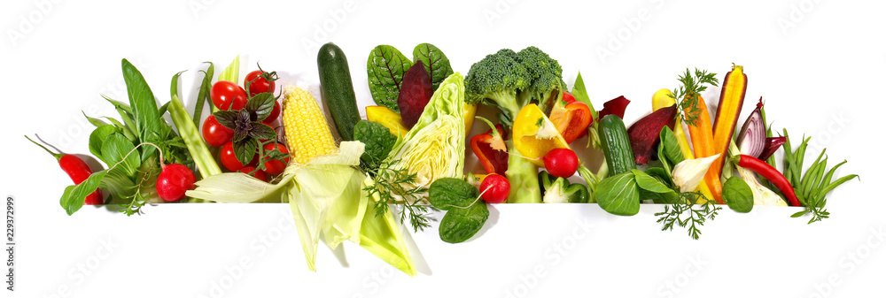 Gemüse - Panorama - obrazy, fototapety, plakaty 