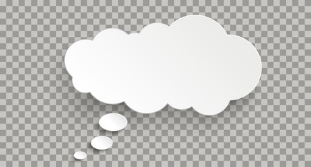 Wall Mural - long thought bubble cloud transparent