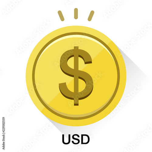 米ドル通貨コインアイコンベクターイラスト Stock Vector Adobe Stock